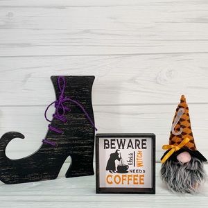 Halloween gnome & target coffee sign bundle #f4